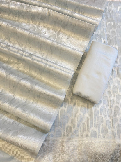 Light Blue Cotton Blend Resham Stripe Banarasi Suit 50IM_PVC8