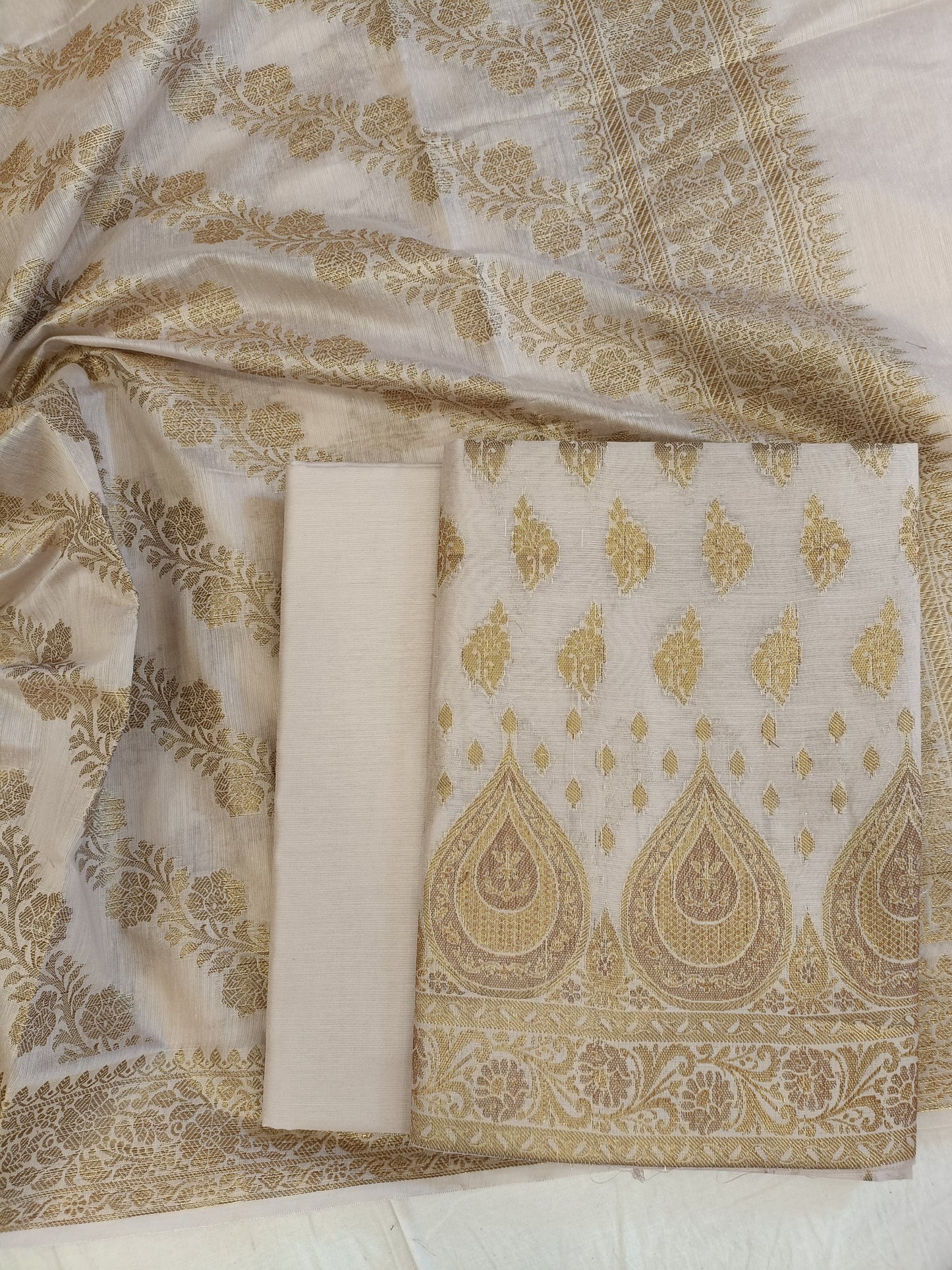 Mauve Cotton Alfi Zari Booti Banarasi 3 pcs Suit Set 525IM_CTN14