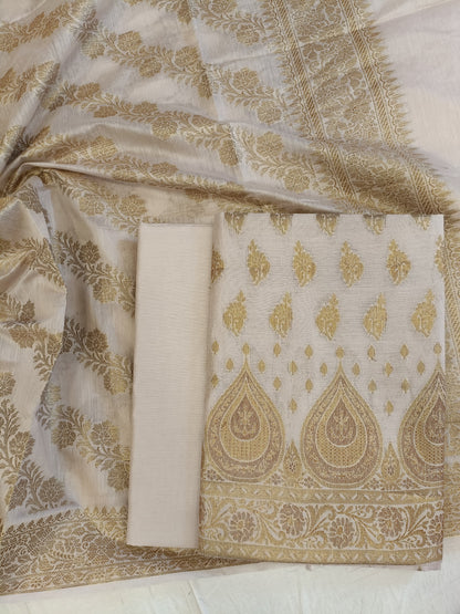 Mauve Cotton Alfi Zari Booti Banarasi 3 pcs Suit Set 525IM_CTN14