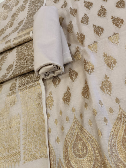 Mauve Cotton Alfi Zari Booti Banarasi 3 pcs Suit Set 525IM_CTN14
