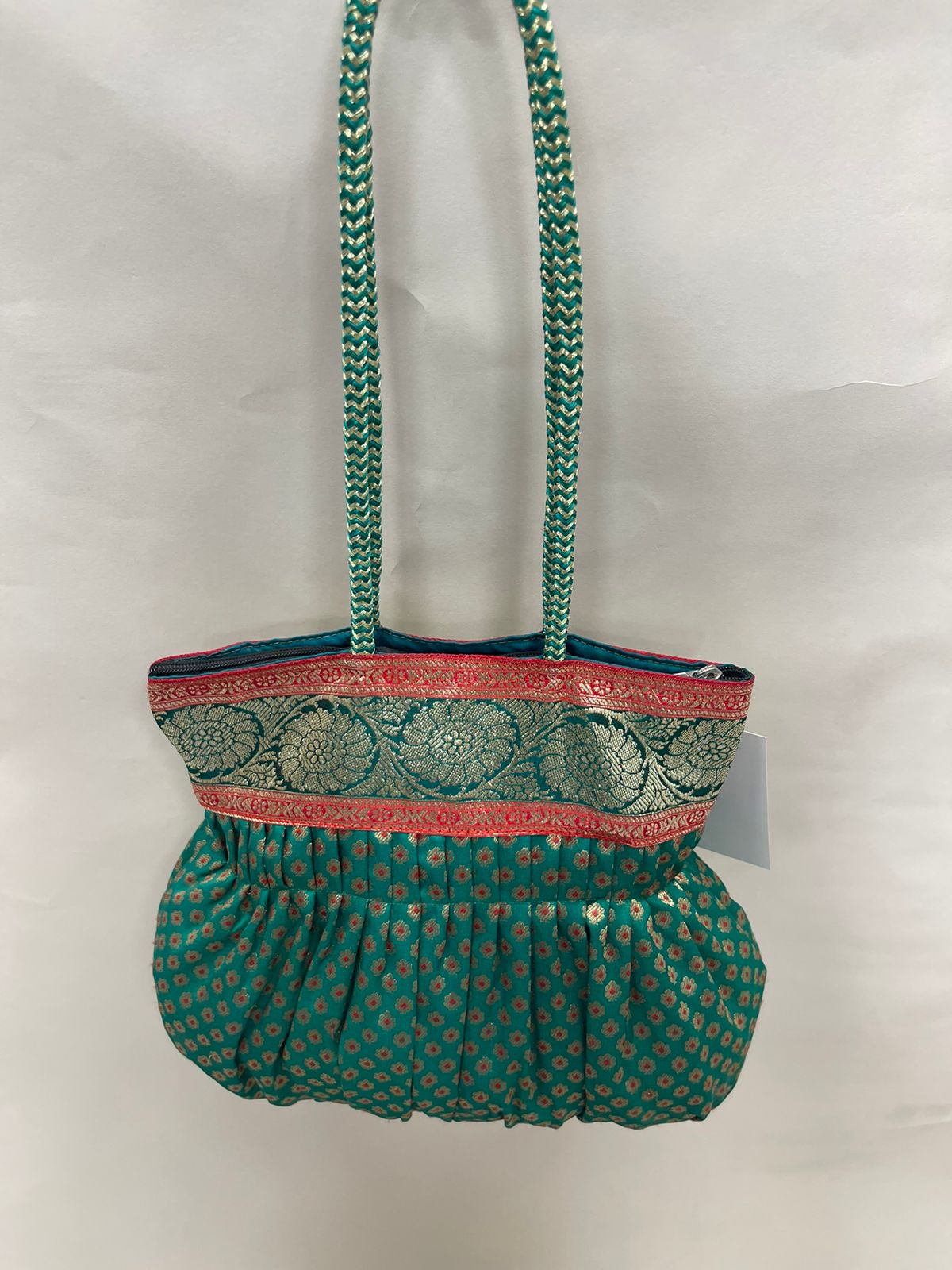 Green Banarasi Hand Bag HBG_36