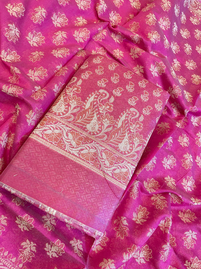 Magenta Cotton Alfi Resham with Floral Booti Dupatta Banarasi Suit 600AJ_PJS1