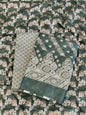 Darkgreen Cotton Floral Resham Aada Stripe Banarasi Suit 600AJ_PJS24