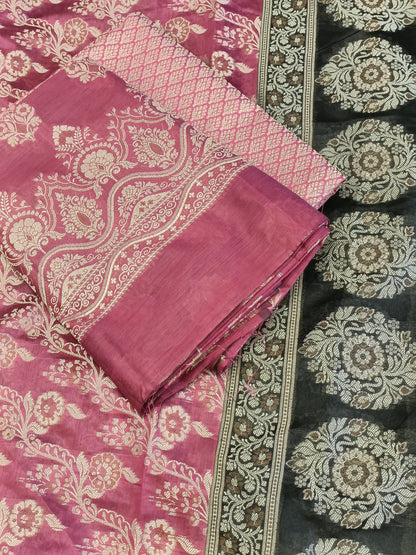 Magenta Cotton Floral Resham Boota Banarasi Suit with Resham Jaal Dupatta Banarasi Suit 600AJ_PJS28