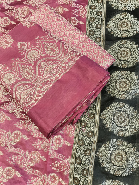 Magenta Cotton Floral Resham Boota Banarasi Suit with Resham Jaal Dupatta Banarasi Suit 600AJ_PJS28