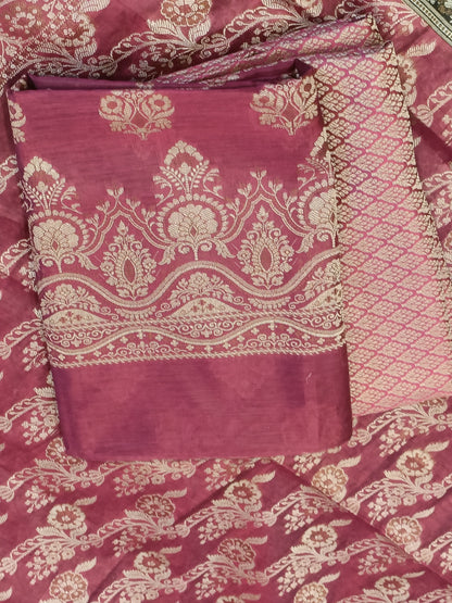 Magenta Cotton Floral Resham Boota Banarasi Suit with Resham Jaal Dupatta Banarasi Suit 600AJ_PJS28
