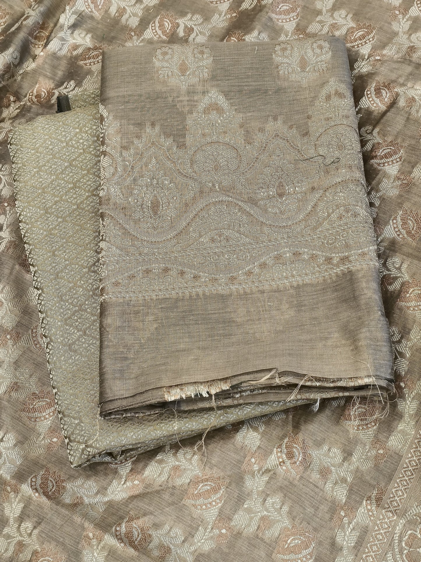 Beige Cotton Floral Resham Boota Banarasi Suit with Resham Jaal Dupatta Banarasi Suit 600AJ_PJS29