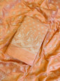 Orange Cotton Alfi Resham with Floral Booti Dupatta Banarasi Suit 600AJ_PJS4