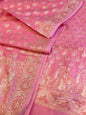 Pink Cotton Alfi Resham with Floral Booti Dupatta Banarasi Suit 600AJ_PJS6