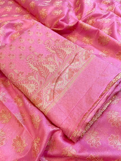 Pink Cotton Alfi Resham with Floral Booti Dupatta Banarasi Suit 600AJ_PJS6