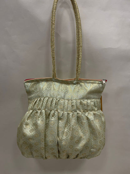 Sea Green Banarasi Hand Bag HBG_46