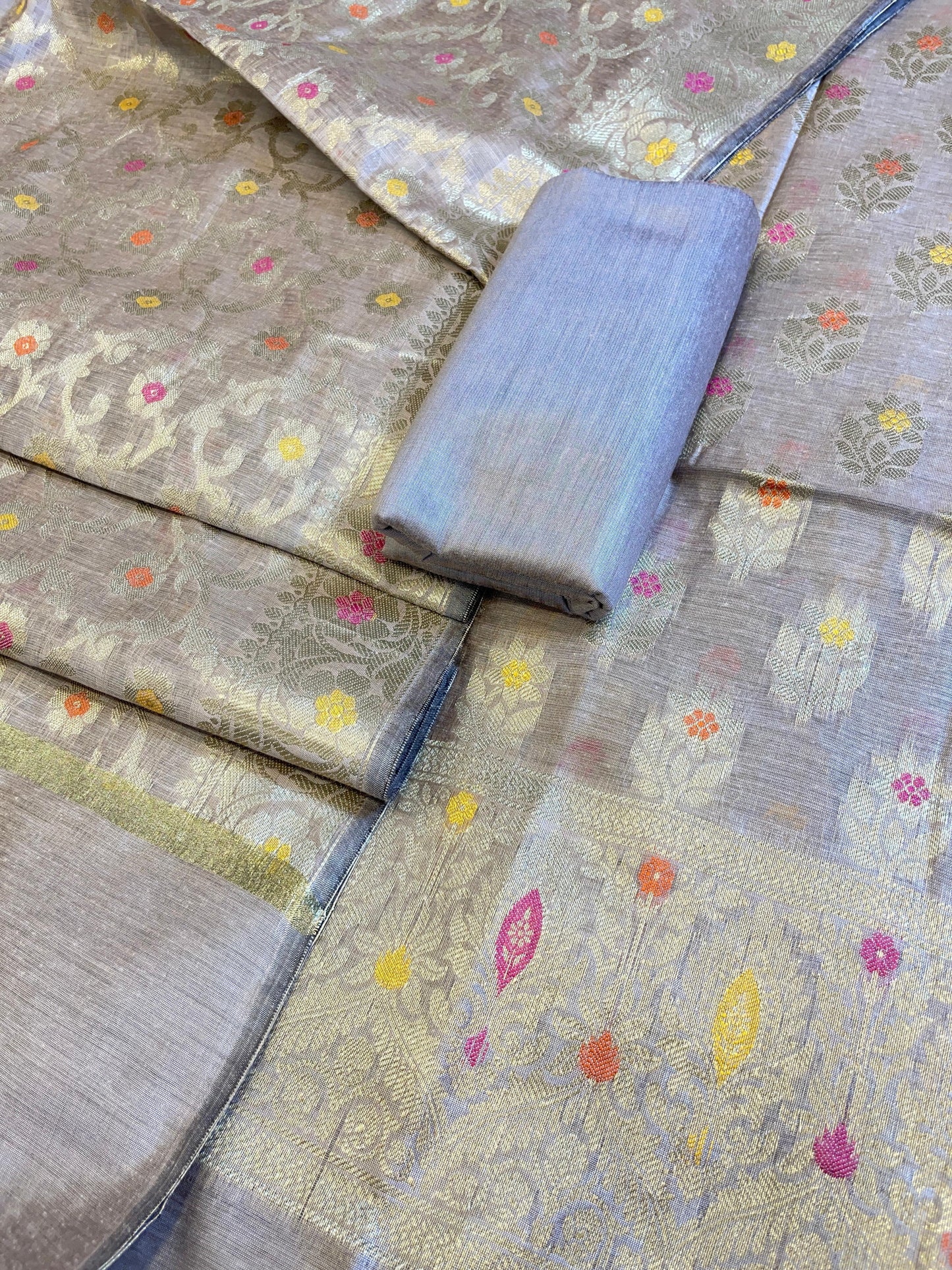 Mauve Cotton Resham Minakari Alfi Zari Booti Banarasi Suit 625AJ_PBC10