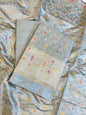 Light Sky Blue Cotton Resham Minakari Floral Zari Booti Banarasi Suit 625AJ_PBC11