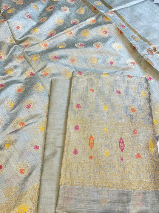 Seagreen Cotton Resham Minakari Zari Jaal Banarasi Suit 625AJ_PBC18