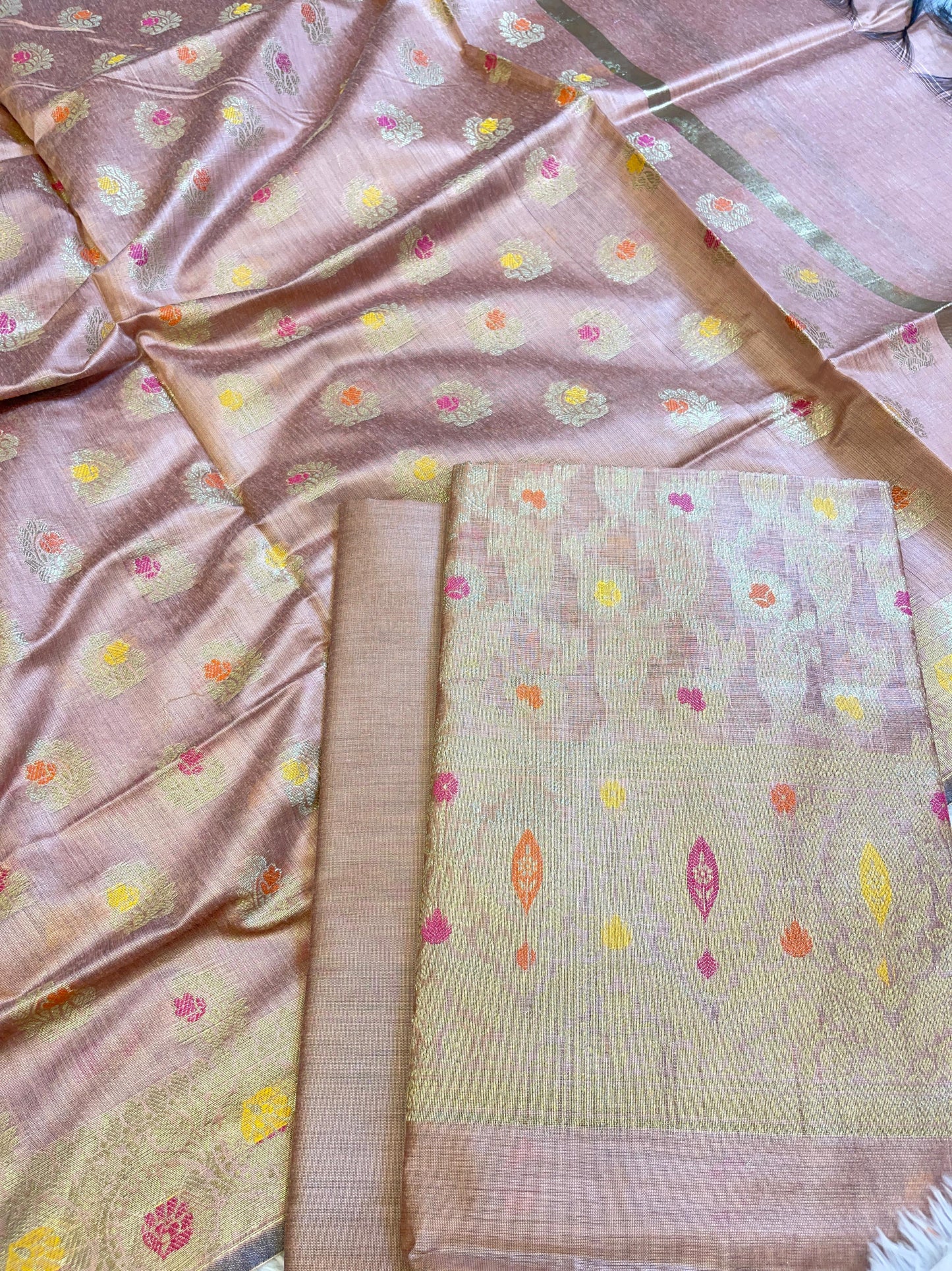 Peach Cotton Resham Minakari Zari Jaal Banarasi Suit 625AJ_PBC19