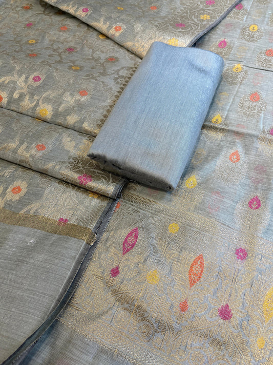 Seagreen Cotton Resham Minakari Zari Booti Banarasi Suit 625AJ_PBC22