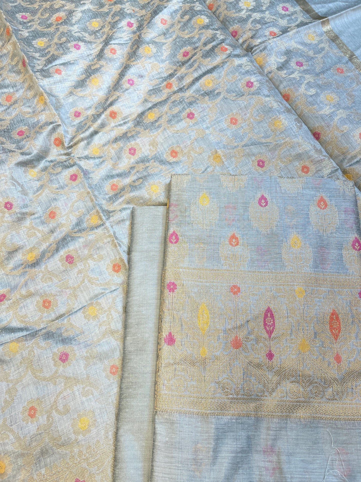 Seagreen Cotton Resham Minakari Zari Booti Banarasi Suit 625AJ_PBC22