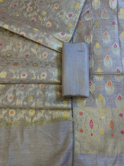 Mauve Cotton Resham Minakari Zari Booti Banarasi Suit 625AJ_PBC23