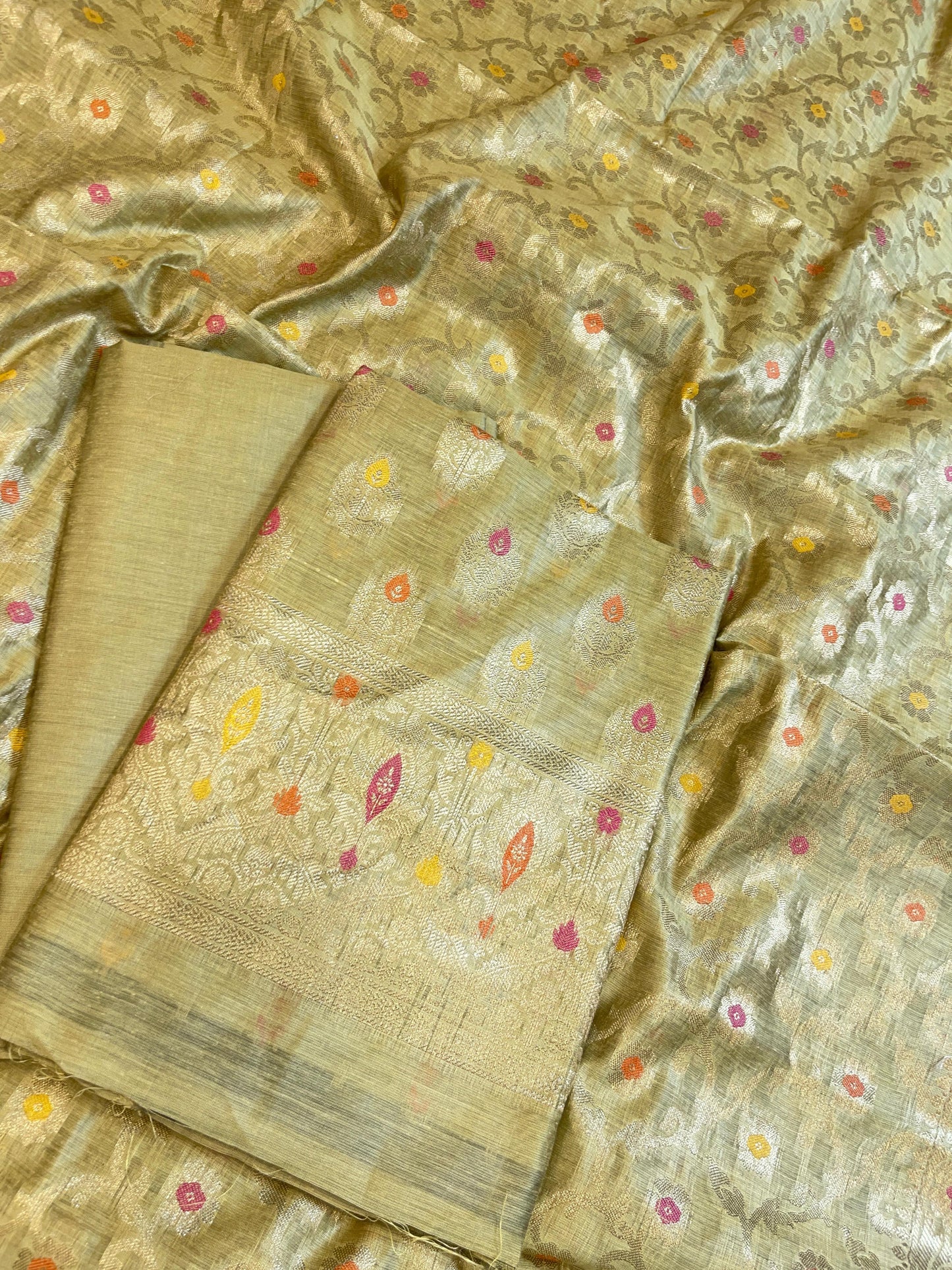 Green Cotton Resham Minakari Zari Booti Banarasi Suit 625AJ_PBC24