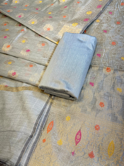 Seagreen Cotton Resham Minakari Zari Jaal Banarasi Suit 625AJ_PBC2