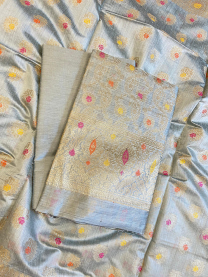 Seagreen Cotton Resham Minakari Zari Jaal Banarasi Suit 625AJ_PBC2