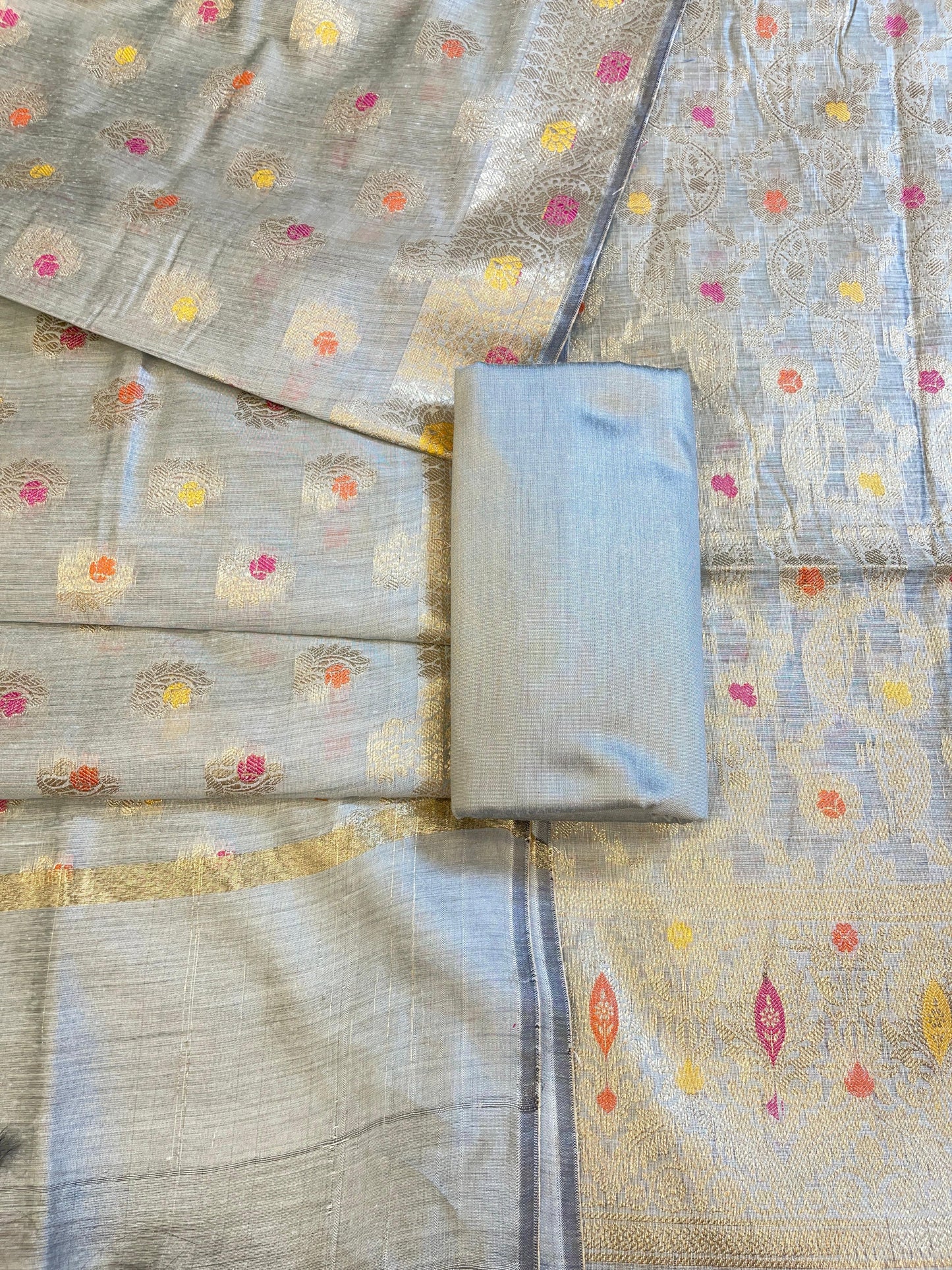 Seagreen Cotton Resham Minakari Zari Jaal Banarasi Suit 625AJ_PBC2