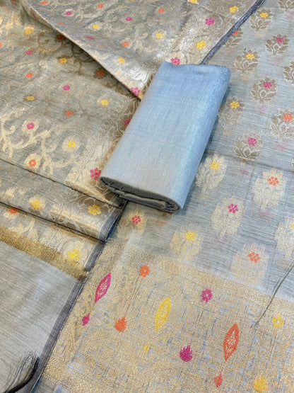 Seagreen Cotton Resham Minakari Alfi Zari Booti Banarasi Suit 625AJ_PBC6