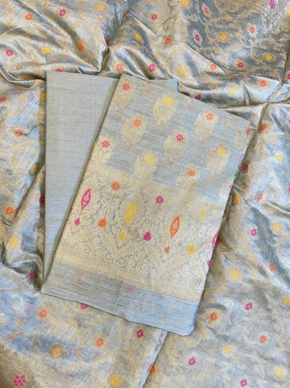 Seagreen Cotton Resham Minakari Alfi Zari Booti Banarasi Suit 625AJ_PBC6