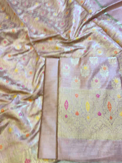 Peach Cotton Resham Minakari Alfi Zari Booti Banarasi Suit 625AJ_PBC7