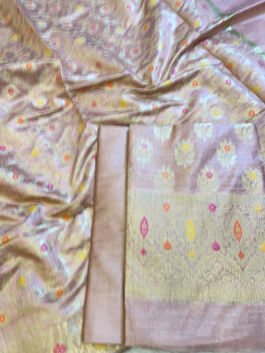 Peach Cotton Resham Minakari Alfi Zari Booti Banarasi Suit 625AJ_PBC7