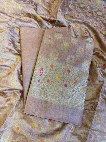 Peach Cotton Resham Minakari Alfi Zari Booti Banarasi Suit 625AJ_PBC7