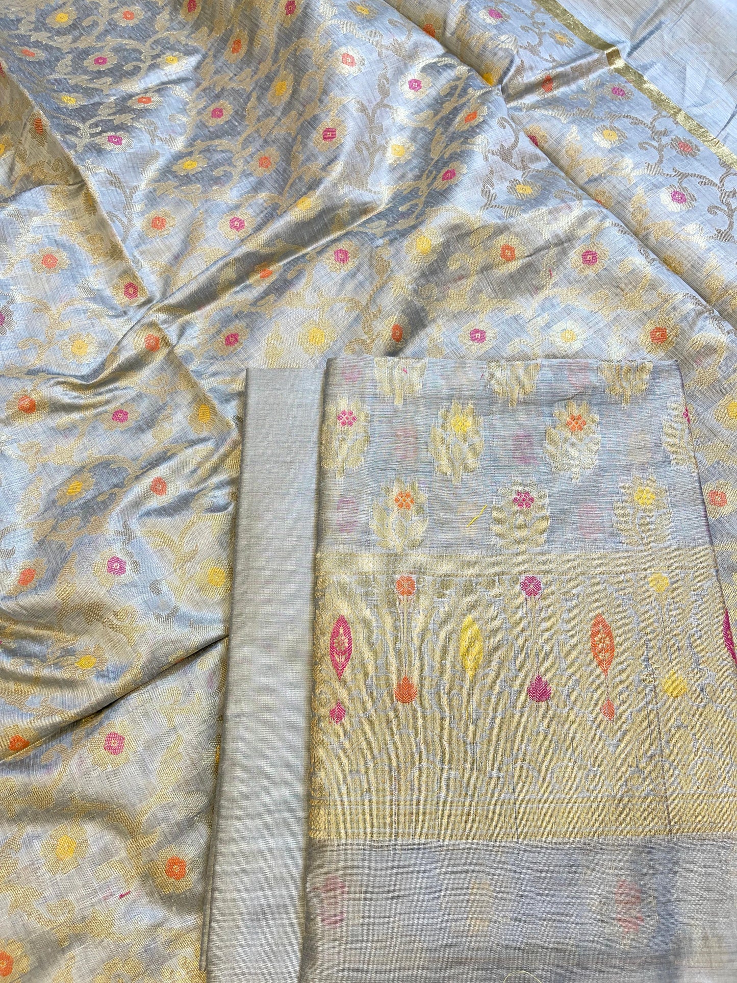 Light Sky Blue Cotton Resham Minakari Alfi Zari Booti Banarasi Suit 625AJ_PBC8