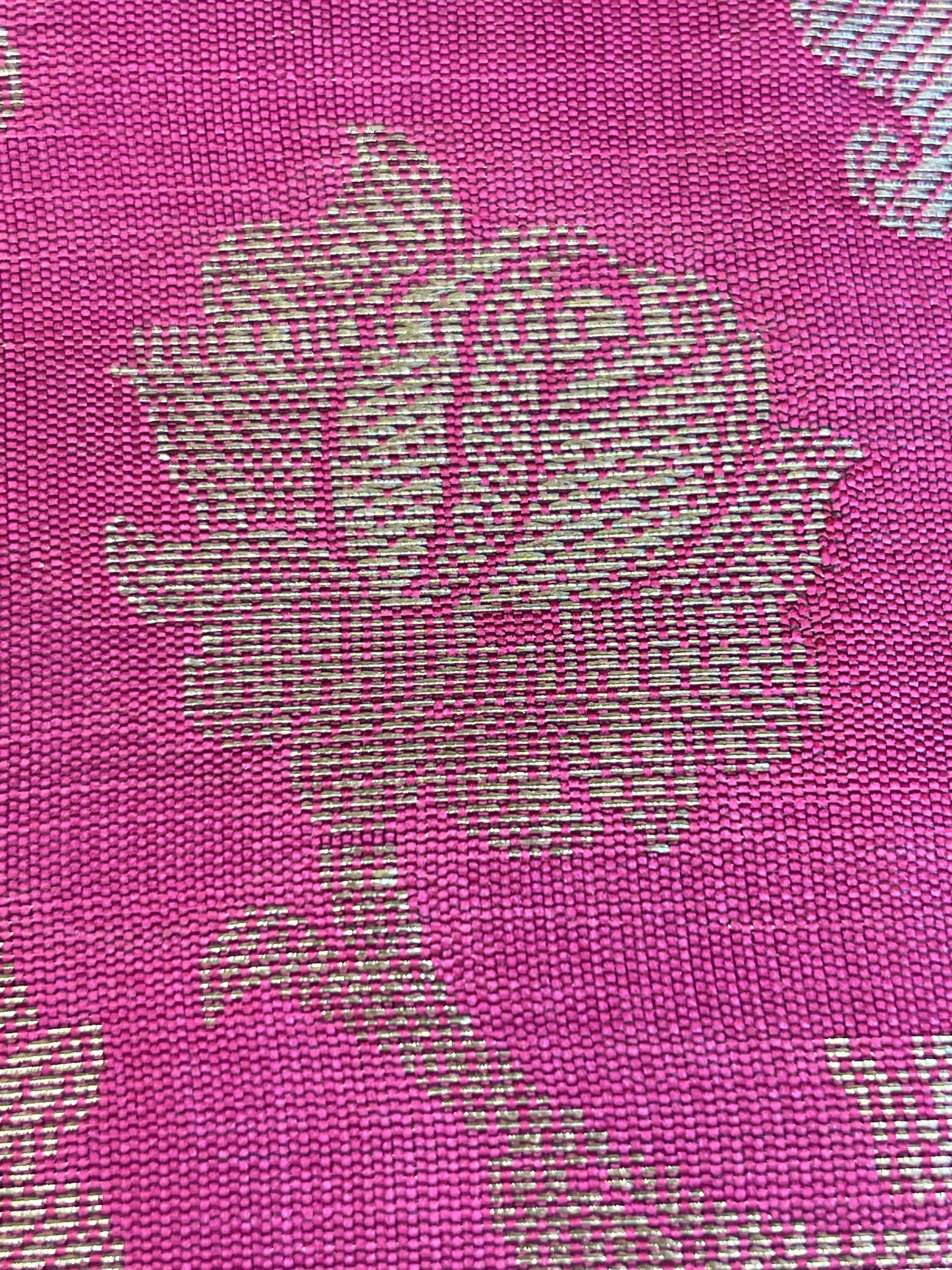 Beige Art Silk Floral Zari Jaal Contrast Banarasi Suit with Magenta Dupatta 625AJ_TPT62