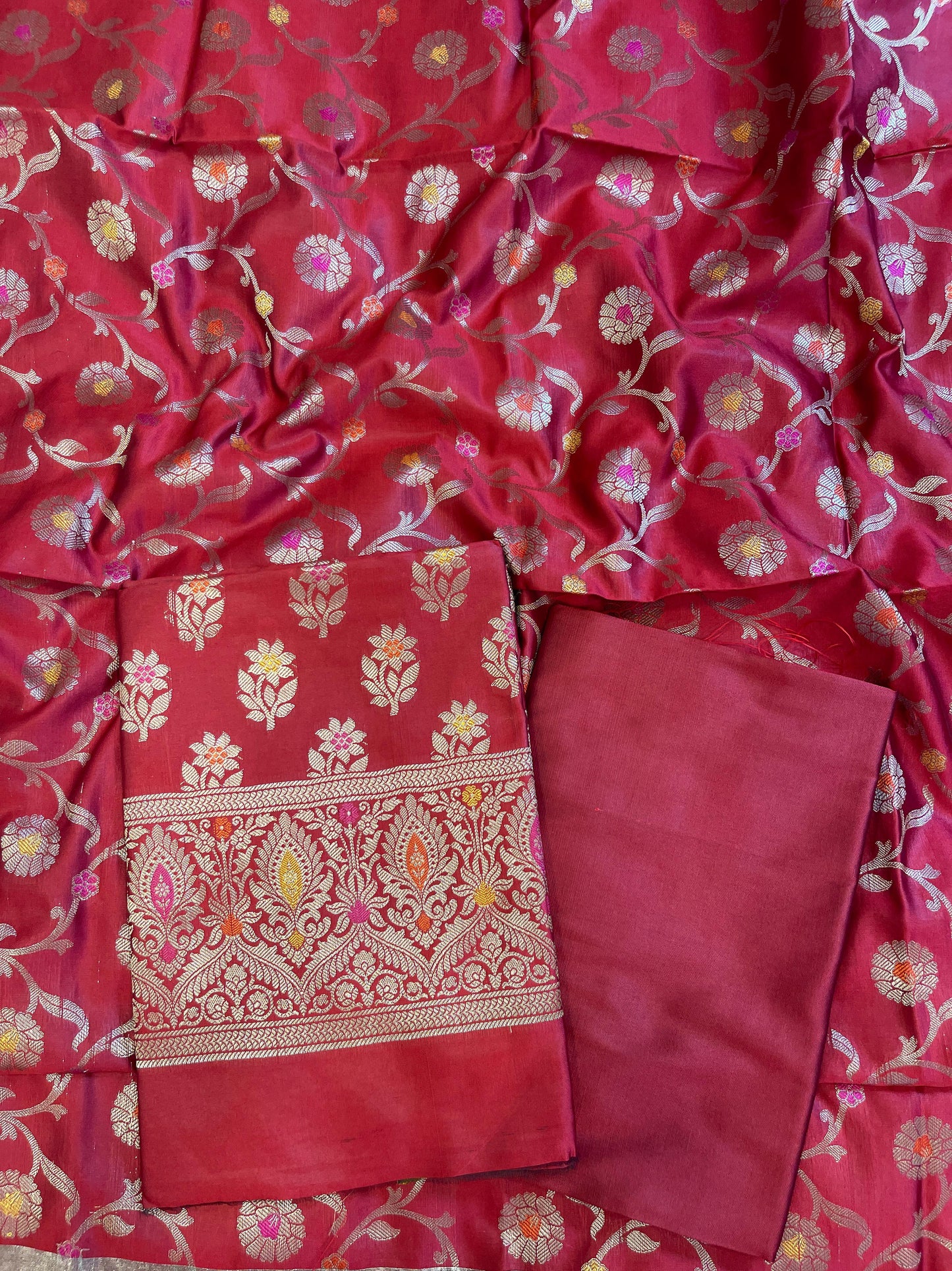Red Tapeta Silk Floral Mina Zari Booti Banarasi Suit 625AJ_TPT70