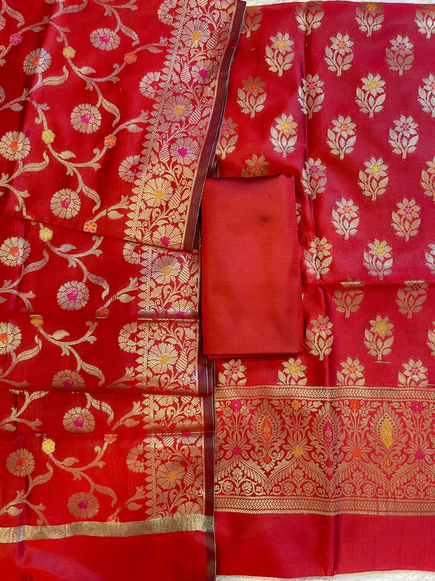 Red Tapeta Silk Floral Mina Zari Booti Banarasi Suit 625AJ_TPT70