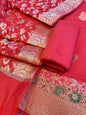 Red Cotton Resham Minakari Floral Zari Boota Banarasi Suit 625SHL_CT13