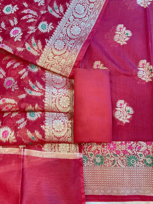 Magenta Cotton Resham Minakari Floral Zari Boota Banarasi Suit 625SHL_CT16