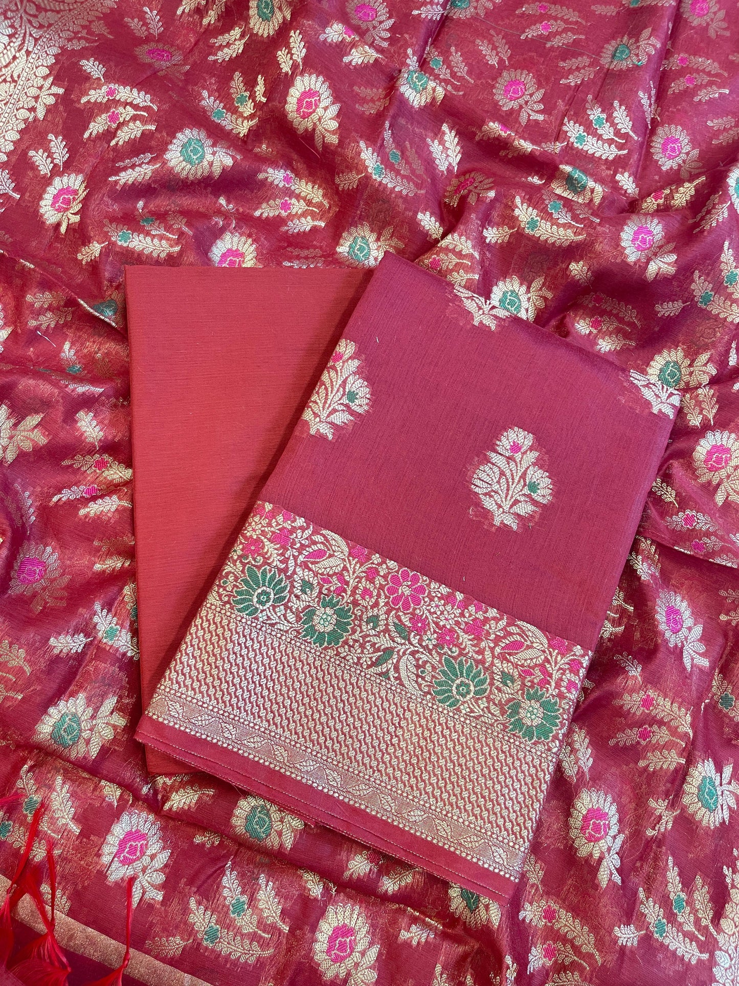 Magenta Cotton Resham Minakari Floral Zari Boota Banarasi Suit 625SHL_CT16