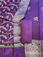 Purple Cotton Resham Mina Floral Booti Paisley Mina Border Banarasi Suit 625SHL_CT20