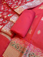 Red Cotton Resham Mina Floral Boota Paisley Border Banarasi Suit 625SHL_CT38