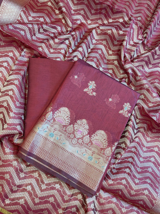 Magenta Cotton Resham Minakari Floral Zari Booti Banarasi Suit  625SHL_CT42