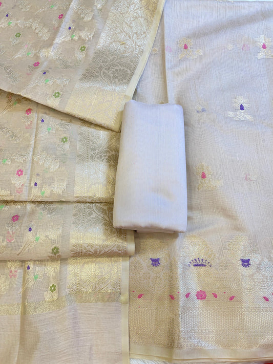 Mauve Cotton Floral Resham Mina Zari Booti Banarasi Suit  625SHL_CT52