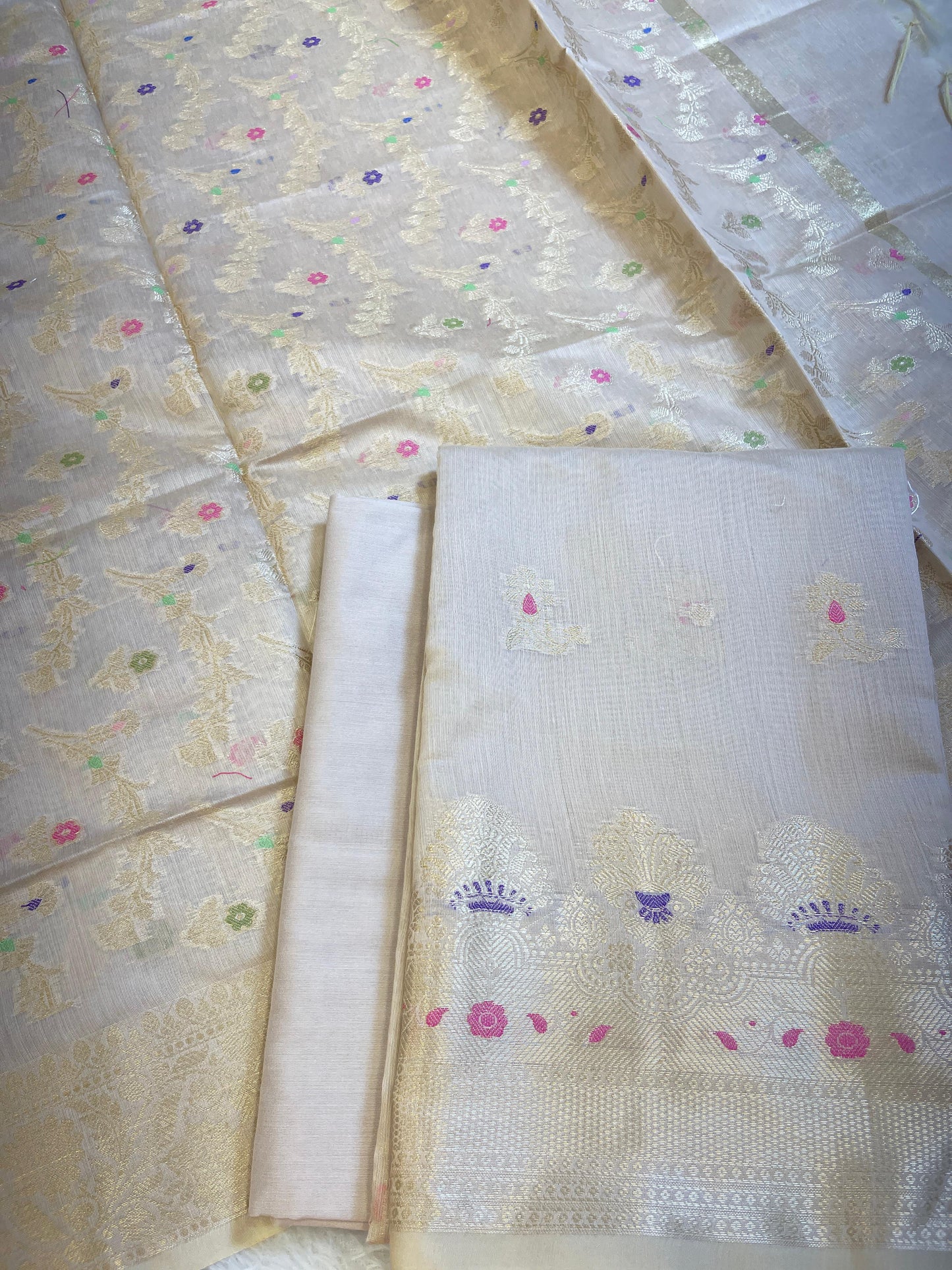 Mauve Cotton Floral Resham Mina Zari Booti Banarasi Suit  625SHL_CT52
