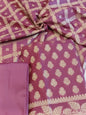 Burgundy Cotton Blend Floral Zari Booti with Zig-Zag Zari Jaal Dupatta Banarasi Suit 65SHL_PV3