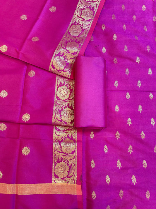 Purple Kiran Silk Floral Zari Booti Banarasi Suit 65SKL_KRN3