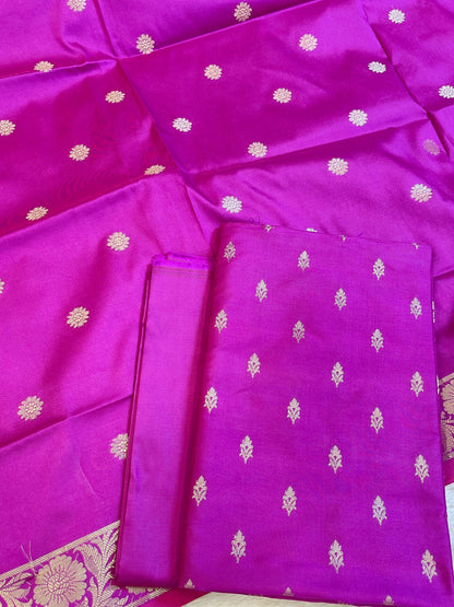 Purple Kiran Silk Floral Zari Booti Banarasi Suit 65SKL_KRN3
