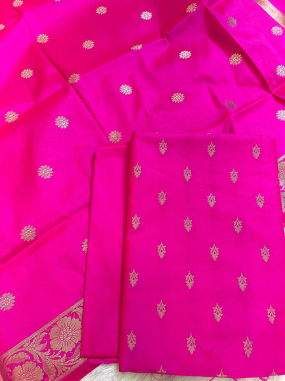 Magenta Kiran Silk Floral Zari Booti Banarasi Suit 65SKL_KRN4