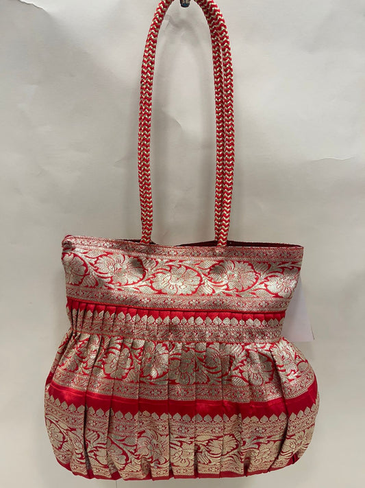 Red Banarasi Hand Bag HBG_15