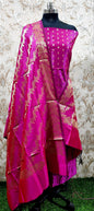 Magenta Katan Silk Floral Zari Booti with Aada Stripe Dupatta Banarasi Suit 700SKL_KS56