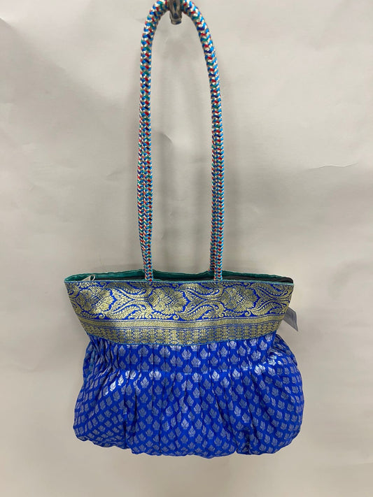 Blue Banarasi Hand Bag HBG_31
